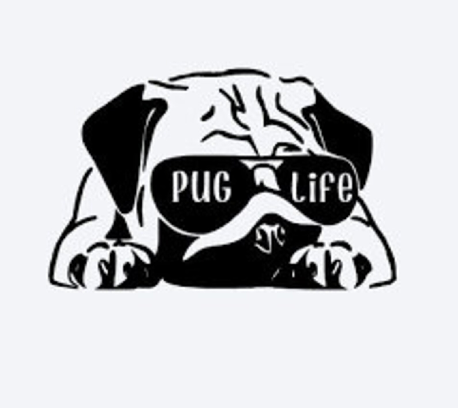 Pug Life Decal | Dog Decal | Vinyl Car Decal | Window Decal | Laptop ...