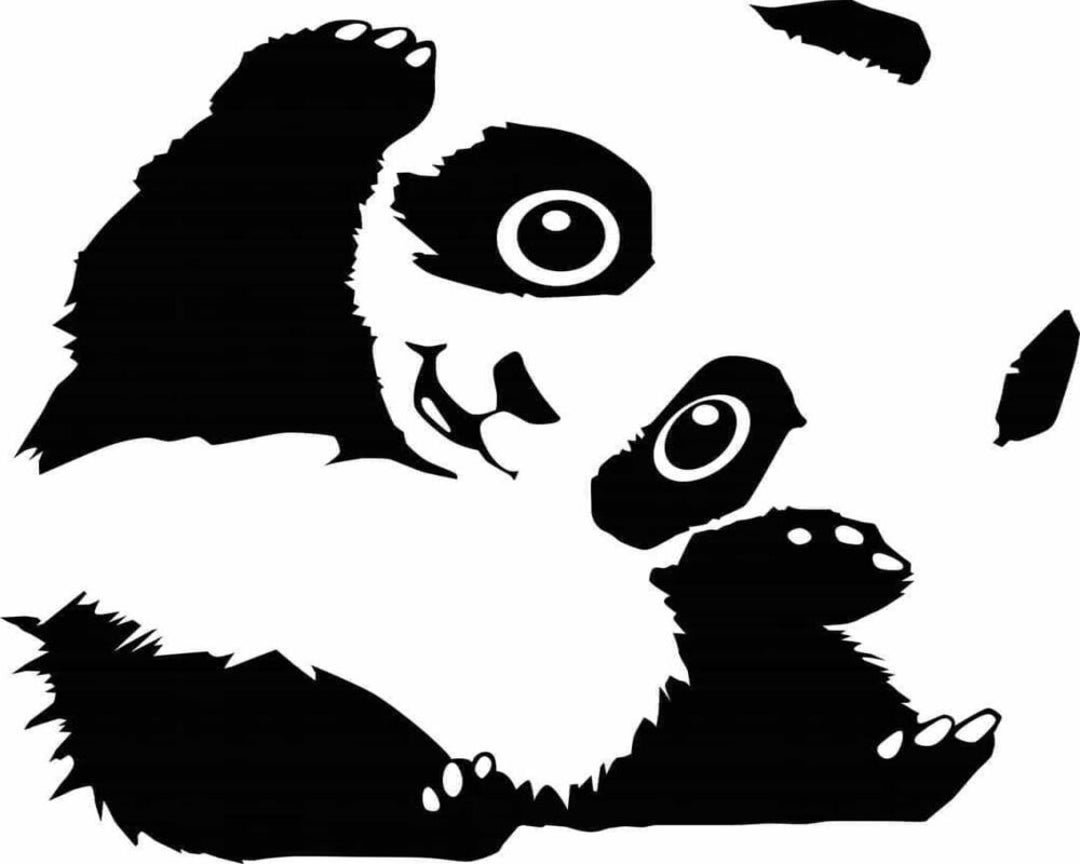 Cute Panda Decal Vinyl Car Decal Window Decal Laptop Etsy