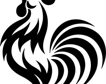 Rooster Decal | Vinyl Car Decal | Window Decal | Laptop Decal | Vinyl Sticker