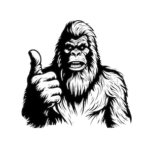 Bigfoot Thumbs Up Decal | Vinyl Car Decal | Window Decal | Laptop Decal | Vinyl Sticker