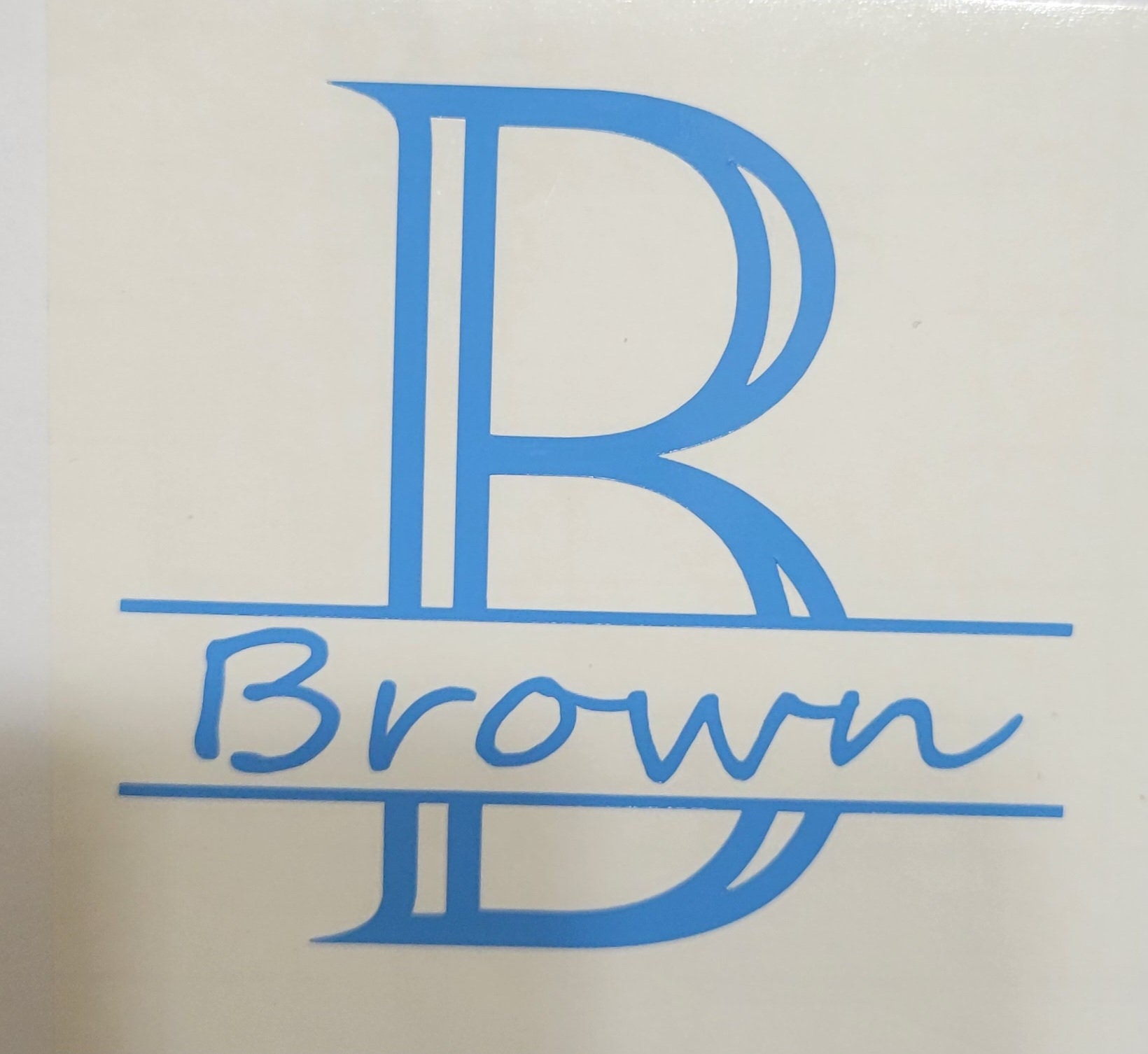 Split Letter Monogram Decal | Custom Name Decal | Vinyl Car Decal ...