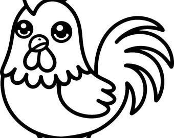 Rooster Decal | Vinyl Car Decal | Window Decal | Laptop Decal | Vinyl Sticker