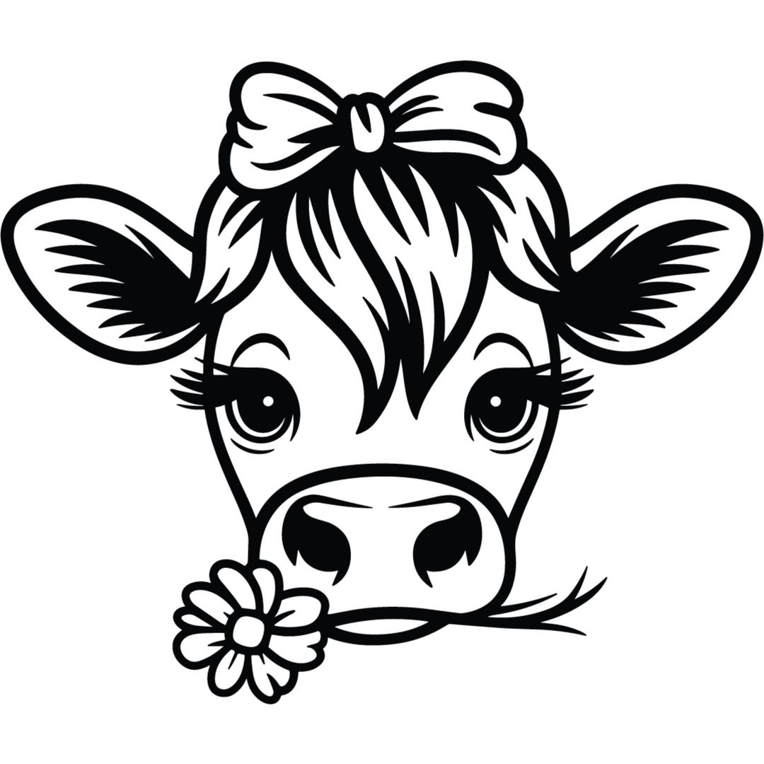 Cow Decal | Vinyl Car Decal | Window Decal | Laptop Decal | Vinyl ...