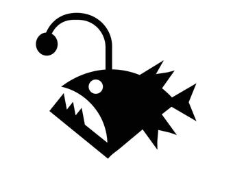 Anglerfish Decal | Vinyl Car Decal | Window Decal | Laptop Decal | Vinyl Sticker