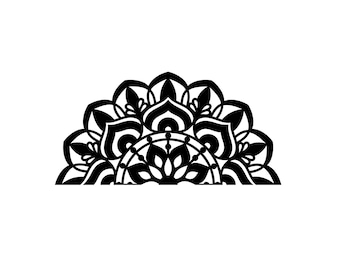 Half Mandala Decal | Vinyl Car Decal | Window Decal | Laptop Decal | Vinyl Sticker