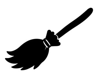 Witch Broom Decal | Vinyl Car Decal | Window Decal | Laptop Decal | Vinyl Sticker