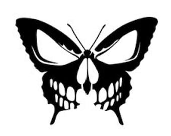 Butterfly Skeleton Decal | Vinyl Car Decal | Window Decal | Laptop decal | Vinyl Sticker