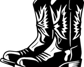Cowboy Boots Decal | Vinyl Car Decal | Window Decal | Laptop Decal | Vinyl Sticker