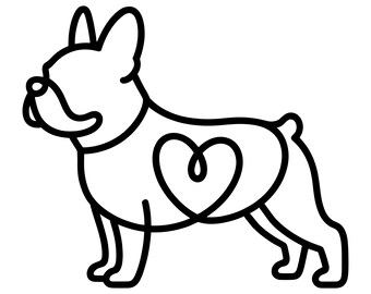 French Bulldog Decal | Vinyl Car Decal | Window Decal | Laptop Decal | Vinyl Sticker