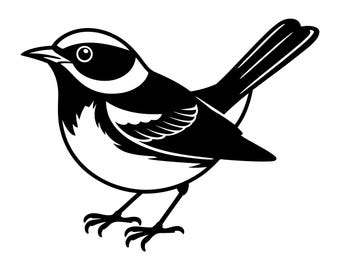 Black-Throated Blue Warbler Bird Decal | Vinyl Car Decal | Window Decal | Laptop Decal | Vinyl Sticker