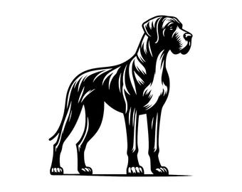 Great Dane Dog Decal | Vinyl Car Decal | Window Decal | Laptop Decal | Vinyl Sticker