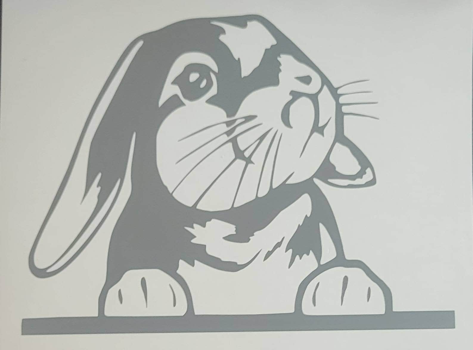 Bunny Peeker Decal Vinyl Car Decal Window Decal Laptop | Etsy