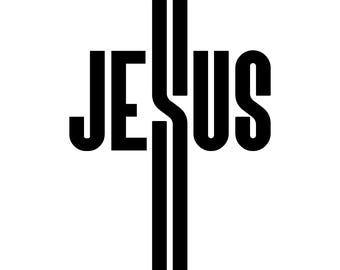 Jesus Is King Cross Decal | Vinyl Car Decal | Window Decal | Laptop Decal | Vinyl Sticker