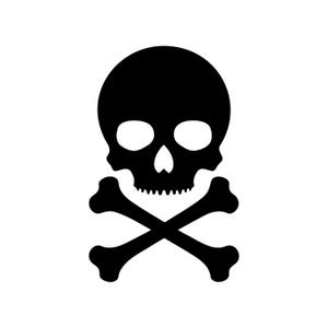 Skull and Crossbones Decal | Vinyl Car Decal | Window Decal | Laptop Decal | Vinyl Sticker