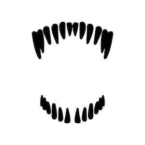 Fangs Teeth Decal | Vinyl Car Decal | Window Decal | Laptop Decal | Vinyl Sticker