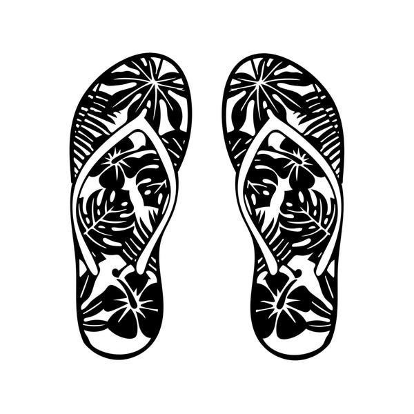Sticker pour tongs | Sticker voiture en vinyle | Sticker fenêtre | Sticker pour ordinateur portable | Autocollant en vinyle