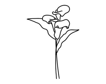 Calla Lily Flower Decal | Vinyl Car Decal | Window Decal | Laptop Decal | Vinyl Sticker