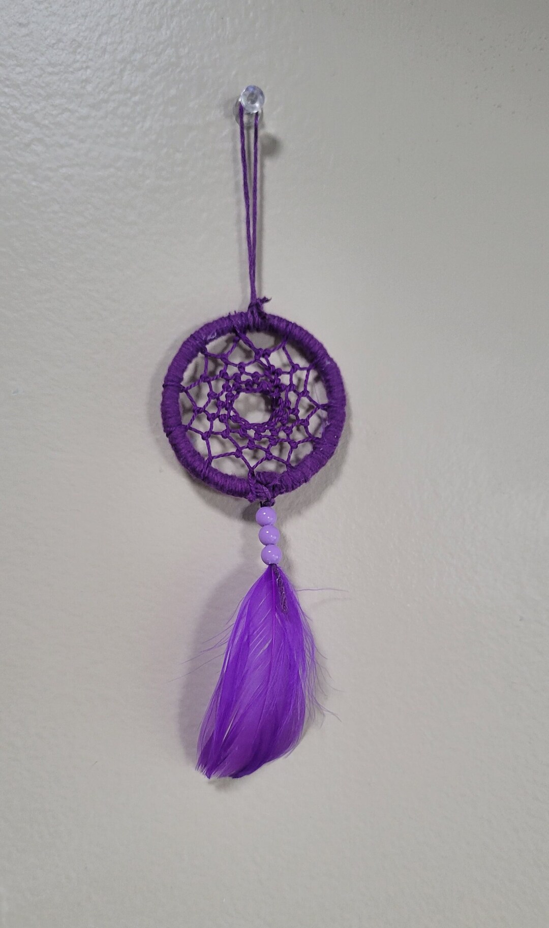 Purple Dream Catcher Handmade Dream Catcher Wall Art Wall Etsy