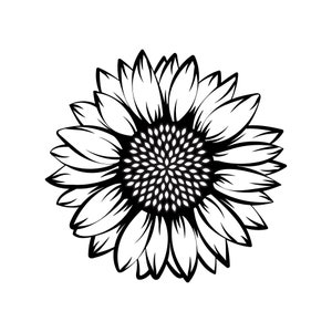Sunflower Flower Decal | Vinyl Car Decal | Window Decal | Laptop Decal | Vinyl Sticker