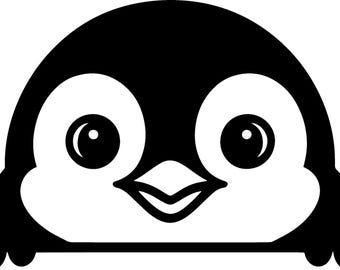 Penguin Decal | Vinyl Car Decal | Window Decal | Laptop Decal | Vinyl Sticker