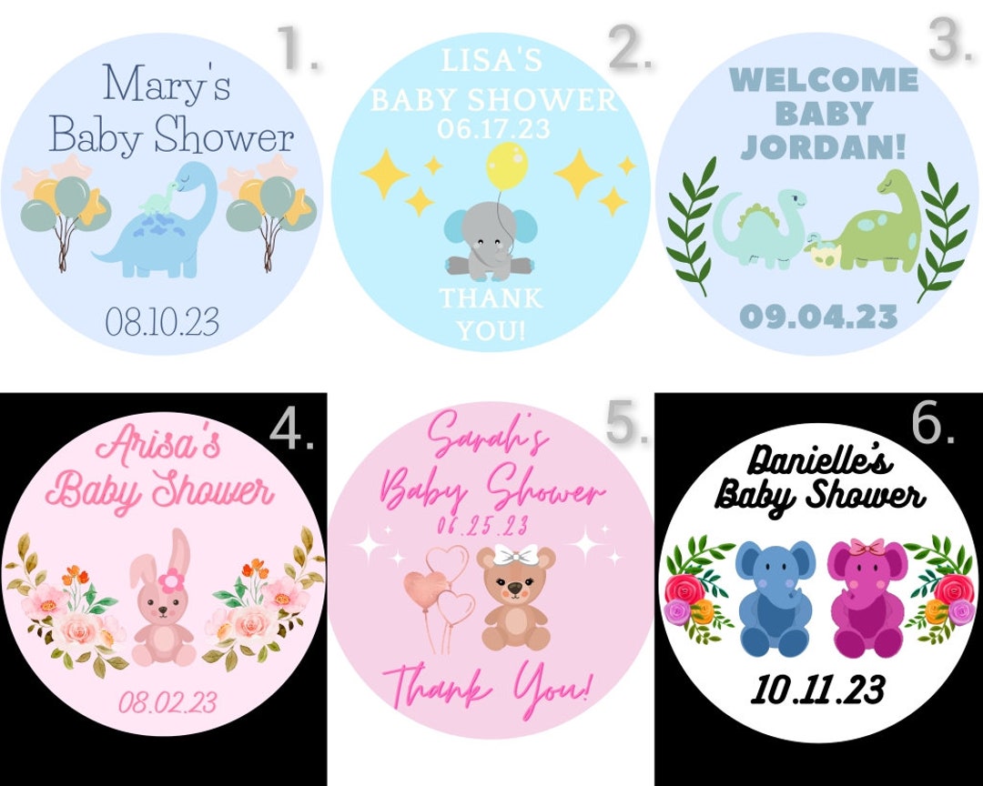 Custom Baby Shower Label Baby Shower Sticker Thank You - Etsy