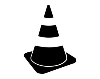 Construction Traffic Cone Decal | Vinyl Car Decal | Window Decal | Laptop Decal | Vinyl Sticker