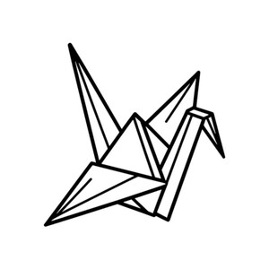 Origami Paper Crane Decal | Vinyl Car Decal | Window Decal | Laptop Decal | Vinyl Sticker
