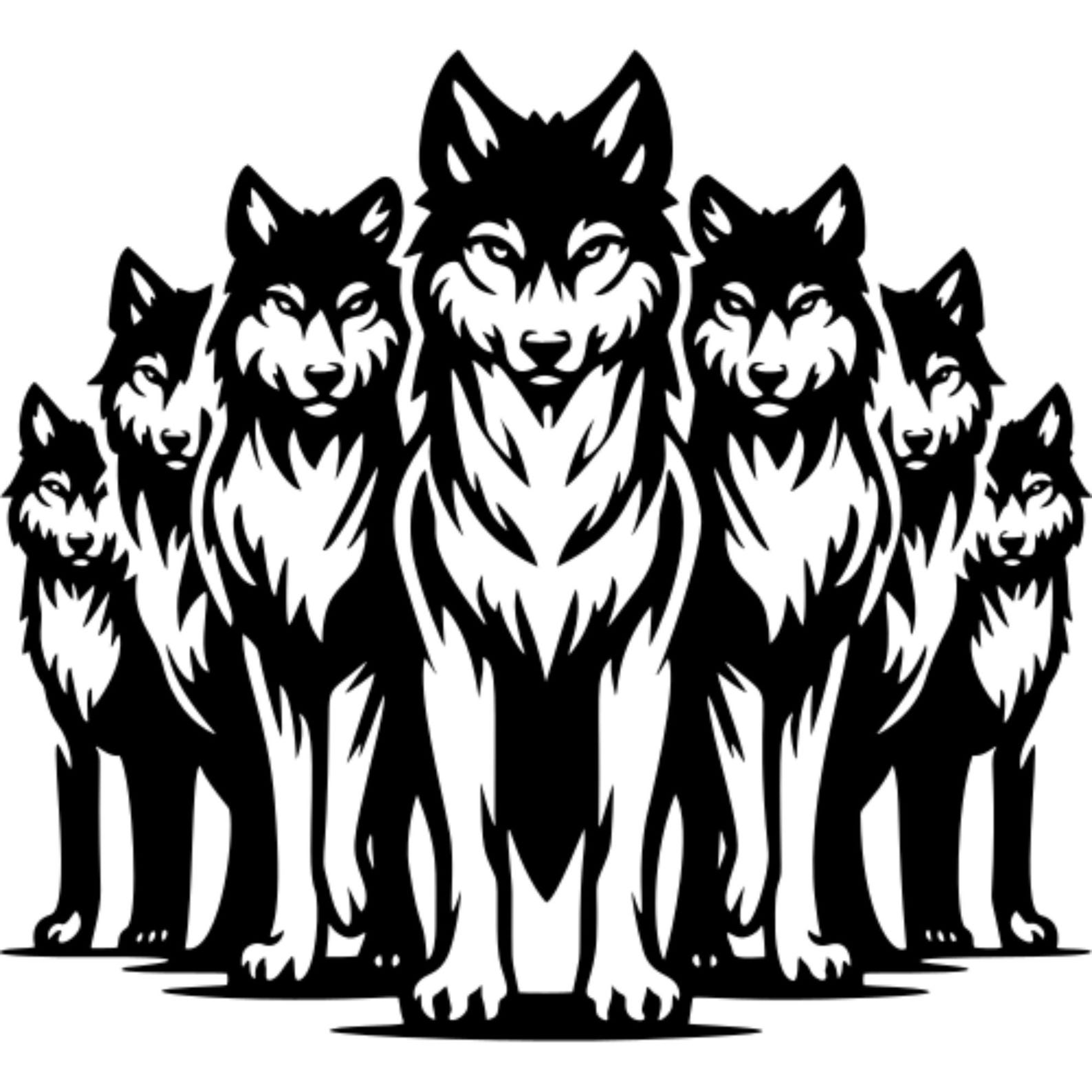 Wolves Vinyl Pack of Wolves Decal | Vinyl Car Decal | Window Decal | Laptop Decal ...