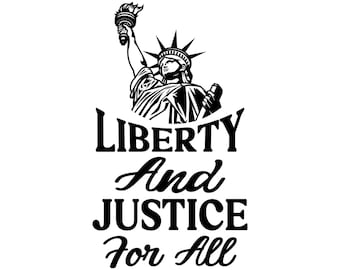 Liberty and Justice For All Decal | Vinyl Car Decal | Window Decal | Laptop Decal | Vinyl Sticker