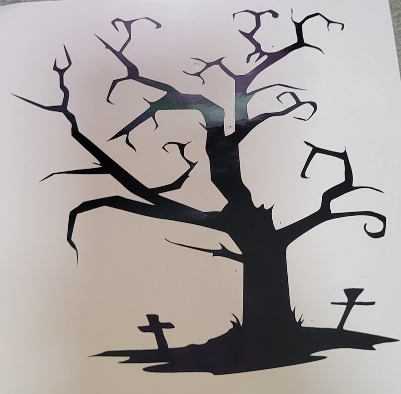 Devious Tree Sticker Creepy Tree Decal | Vinyl Car Decal | Window Decal | Laptop Decal ...