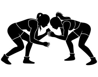 Female Wrestling Decal | Vinyl Car Decal | Window Decal | Laptop Decal | Vinyl Sticker