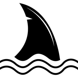 Shark Fin Decal | Vinyl Car Decal | Window Decal | Laptop Decal | Vinyl Sticker