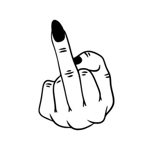 Middle Finger Decal | Vinyl Car Decal | Window Decal | Laptop Decal | Vinyl Sticker
