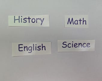 Custom School Subject Labels | Back to School Labels | School Subject Vinyls | Folder Binder Notebook Decals | College Subject Decal | Decal