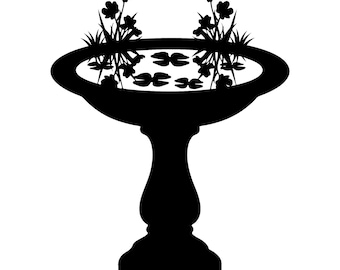 Bird Bath Decal | Vinyl Car Decal | Window Decal | Laptop Decal | Vinyl Sticker