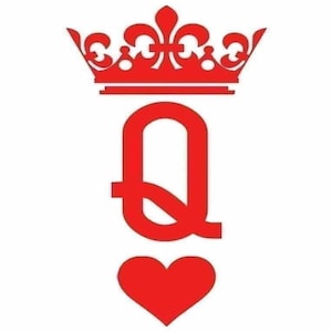 Queen of Hearts Crown Decal | Vinyl Car Decal | Window Decal | Laptop Decal | Vinyl Sticker
