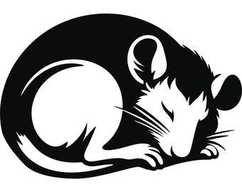 Sleeping Rat Decal | Vinyl Car Decal | Window Decal | Laptop Decal | Vinyl Sticker