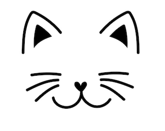 Cat Face Decal | Vinyl Car Decal | Window Decal | Laptop Decal | Vinyl Sticker
