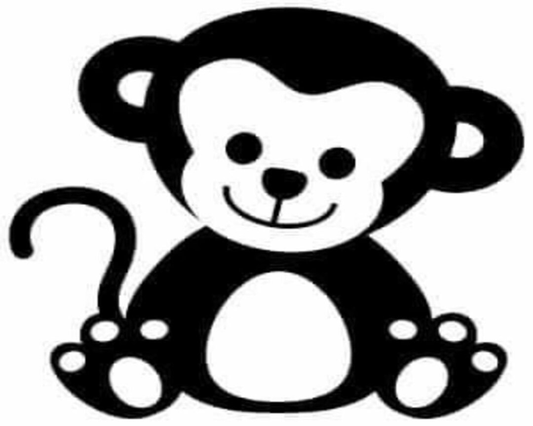 Monkey Decal Vinyl Car Decal Window Decal Laptop Decal Etsy