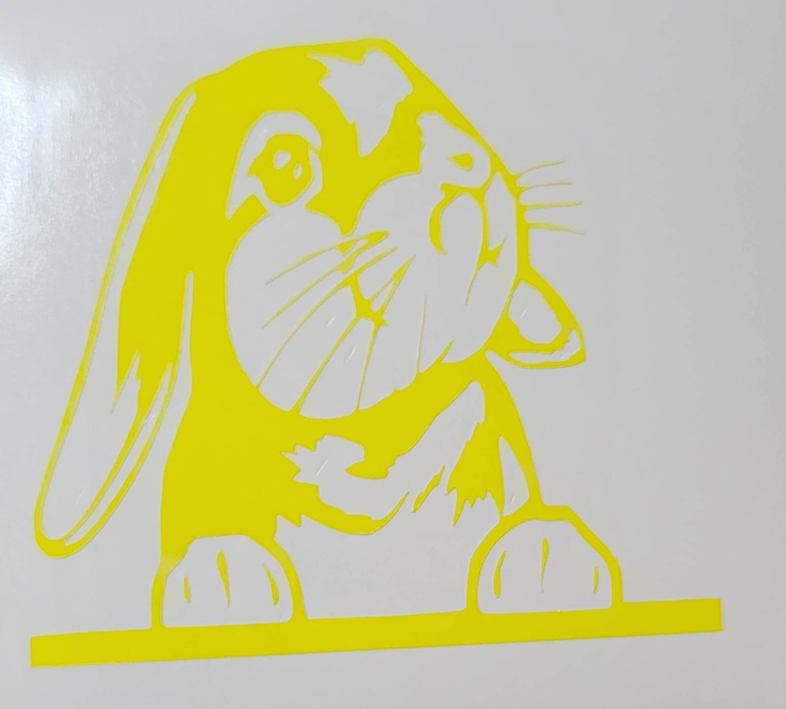 Bunny Peeker Decal Vinyl Car Decal Window Decal Laptop | Etsy