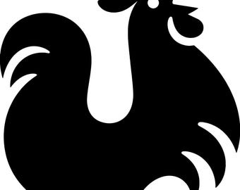 Rooster Decal | Vinyl Car Decal | Window Decal | Laptop Decal | Vinyl Sticker
