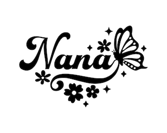 Nana Butterfly Decal | Vinyl Car Decal | Window Decal | Laptop Decal | Vinyl Sticker