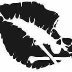 Skull Crossbone Lips Decal | Vinyl Car Decal | Window Decal | Laptop Decal | Vinyl Sticker