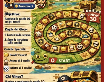 Printable Board Game for Kids | Jump to the Treasure | Preschool Game | Educational Printable | Instant Download