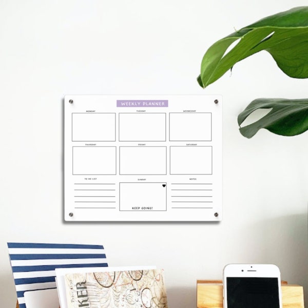 Weekly Planner Whiteboard Etsy