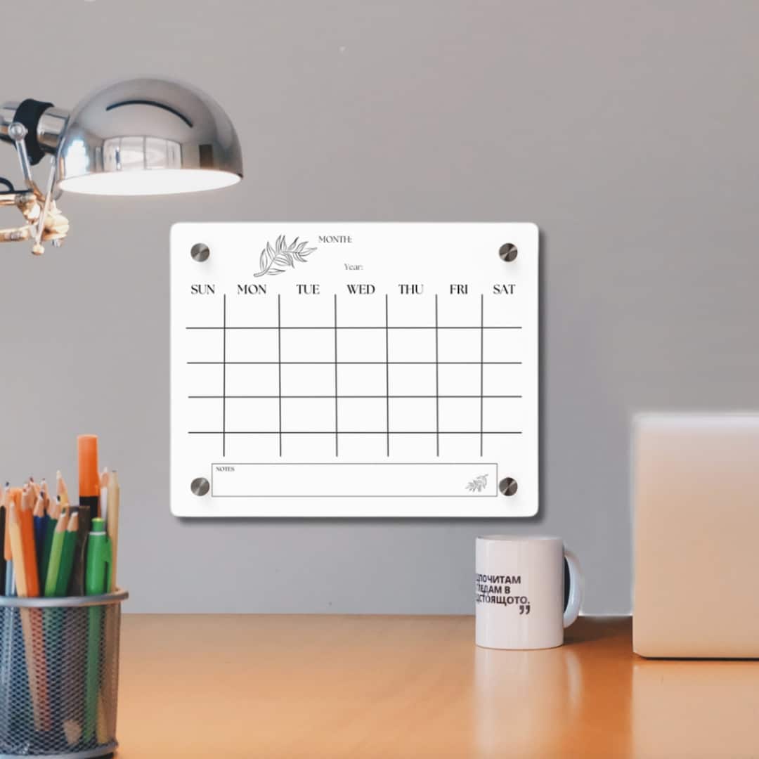 Calendar for Wall Dry Erase Board for Time Management Whiteboard Office ...