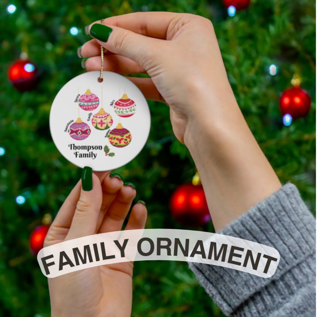 Personalized Family Ornament Custom Christmas Ornament Family Tree