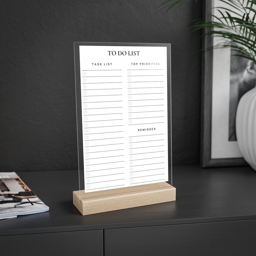 To-do List for Desk Dry Erase Board Office Decor to Do Board for Task ...