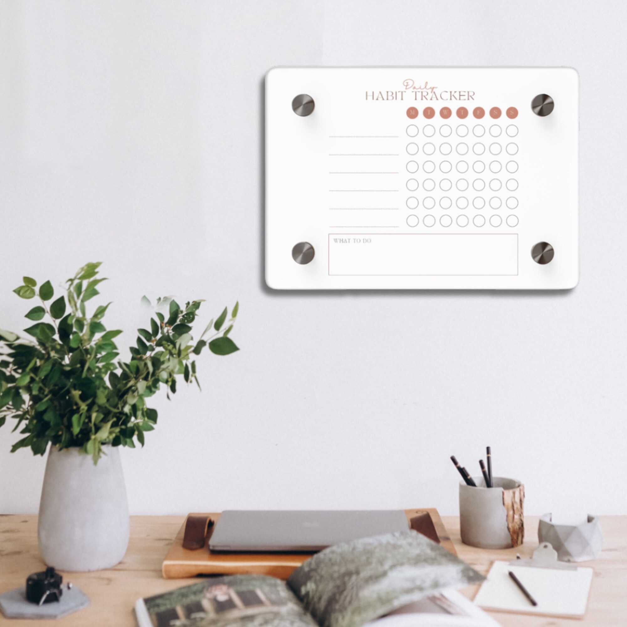 Habit Tracker for Wall Progress Monitoring Dry Erase Board for Office ...