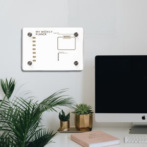 Weekly Planner Acrylic For Wall Dry Erase Board Office Decor for Weekly schedule layout planner scheduling task planning pad Time management